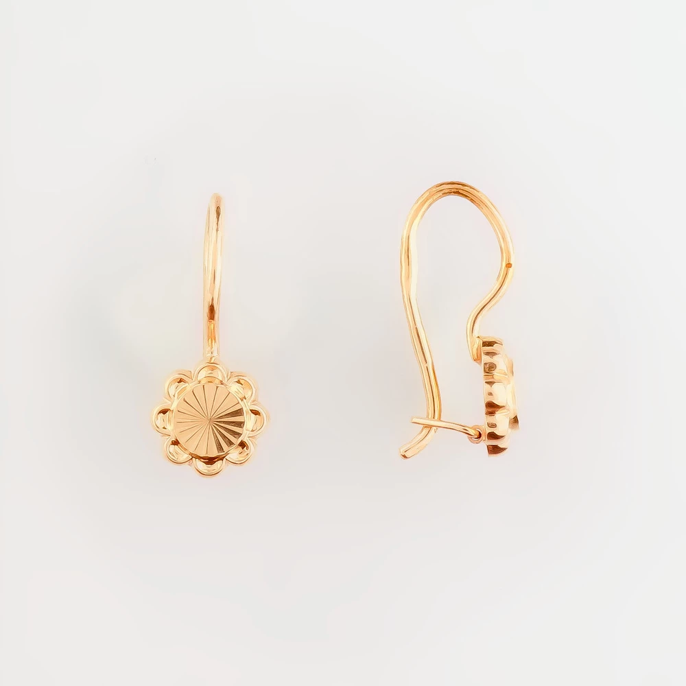 Серьги из красного золота 585 пробы