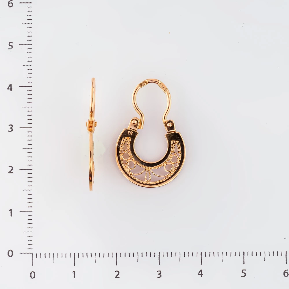Серьги из красного золота 585 пробы