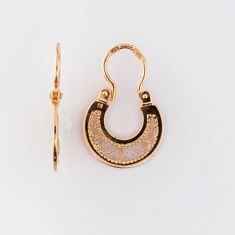 Серьги из красного золота 585 пробы