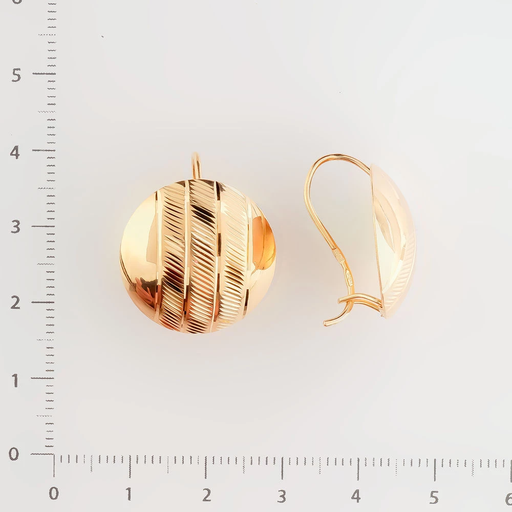 Серьги из красного золота 585 пробы