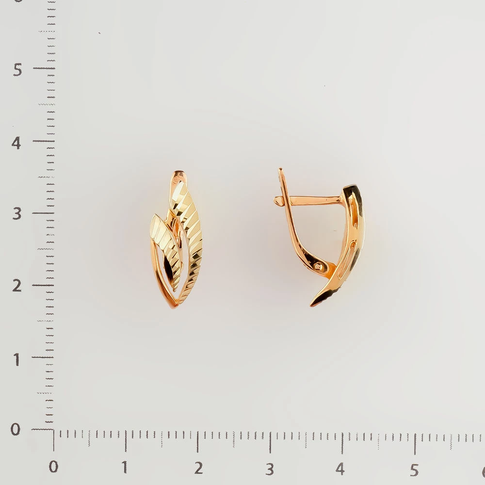 Серьги из красного золота 585 пробы