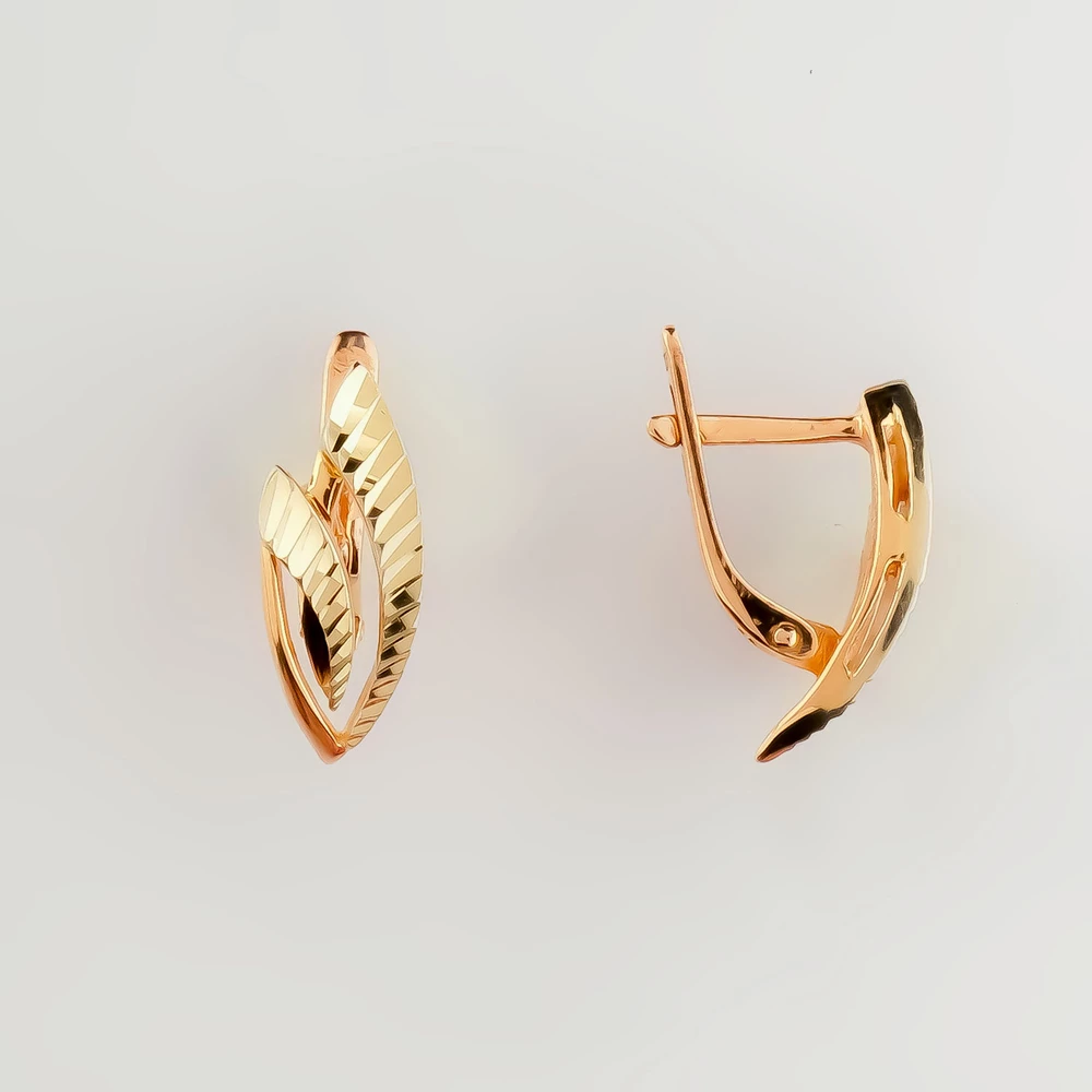 Серьги из красного золота 585 пробы