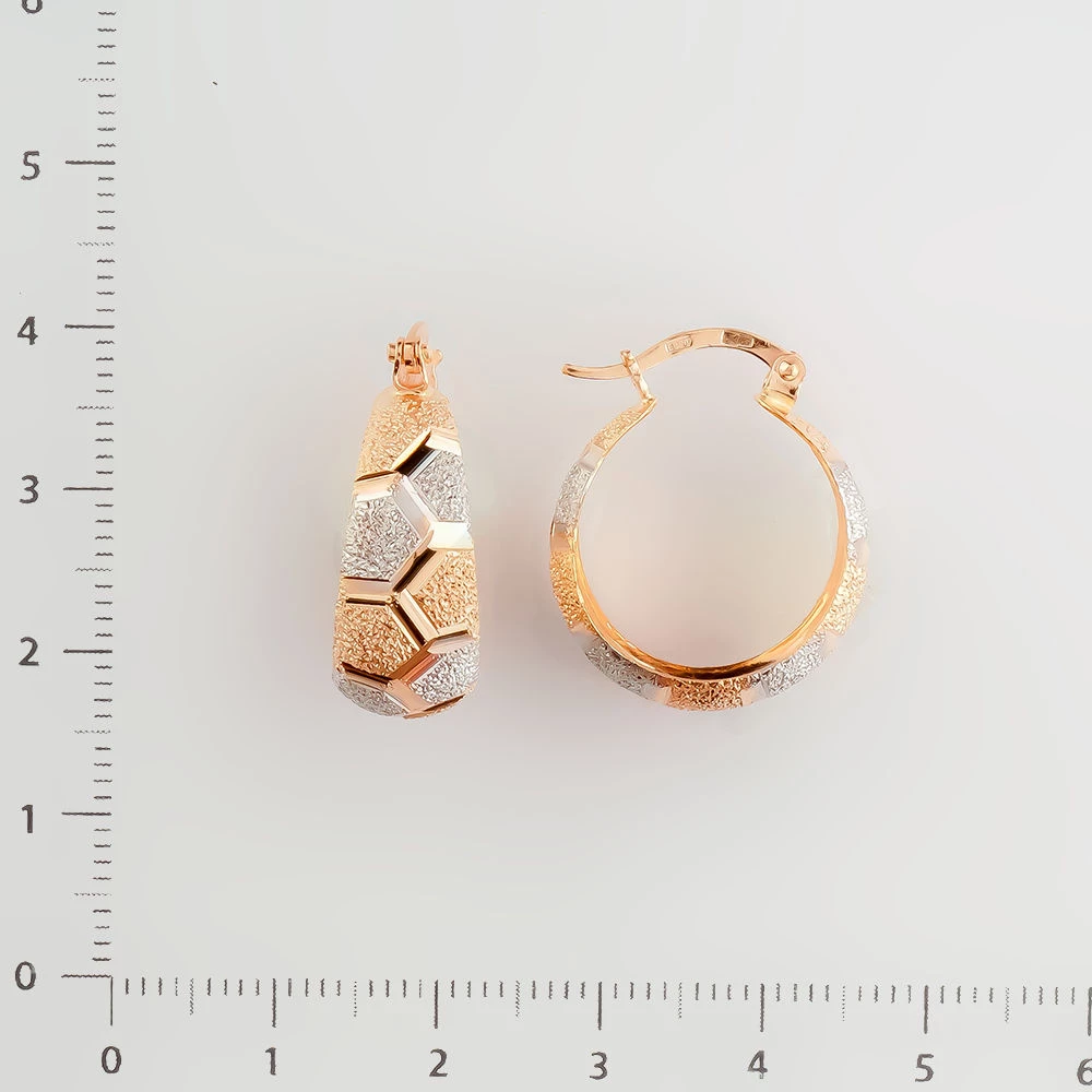 Серьги из красного золота 585 пробы