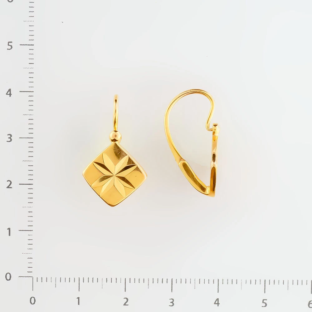 Серьги из желтого золота 583 пробы