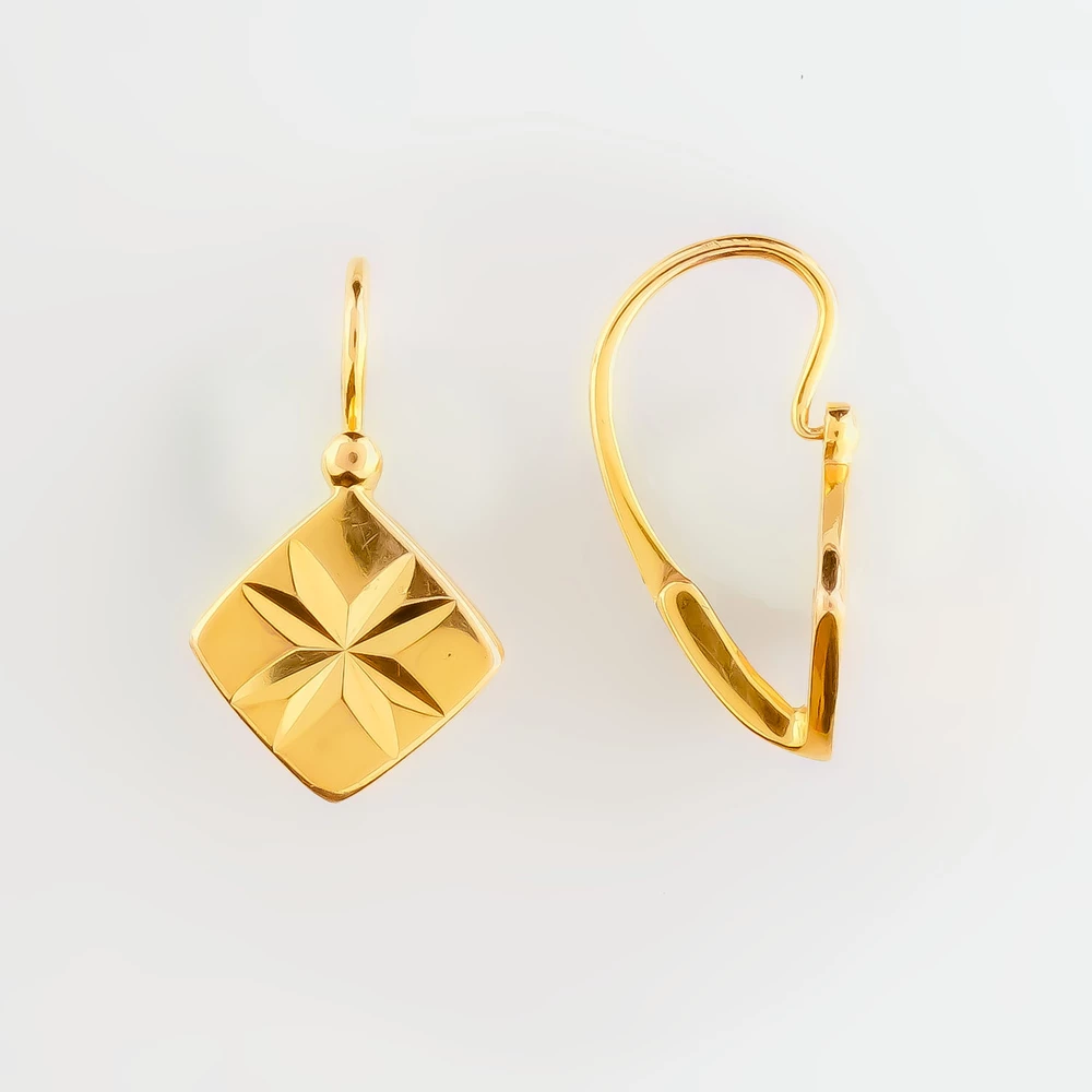Серьги из желтого золота 583 пробы