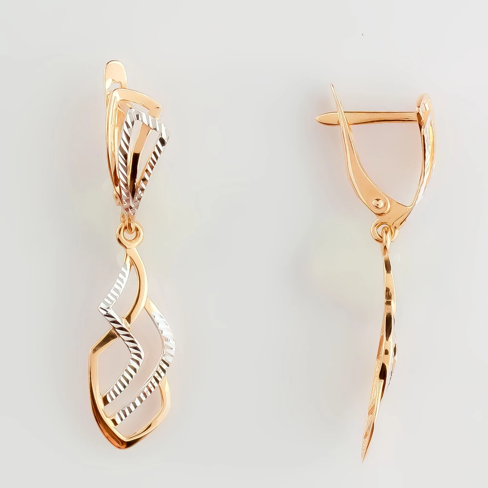 Серьги из красного золота 585 пробы