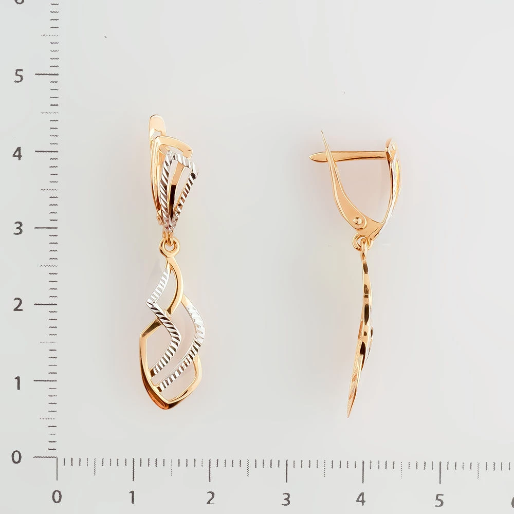 Серьги из красного золота 585 пробы