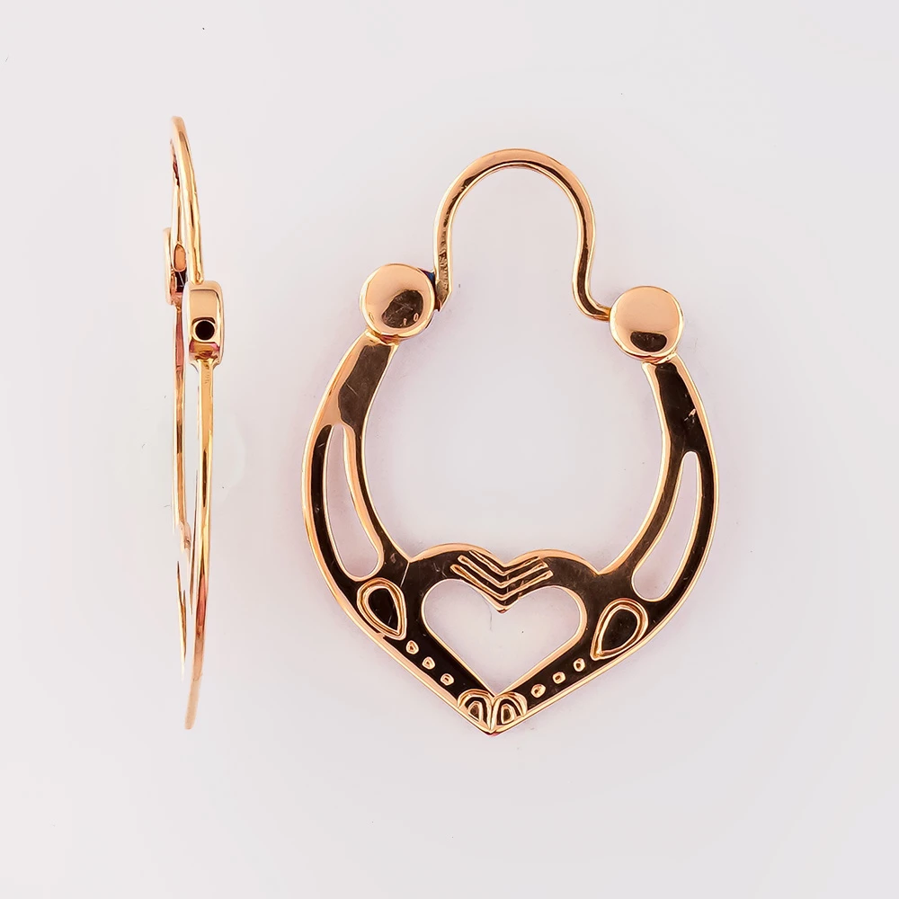 Серьги из красного золота 583 пробы