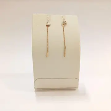 Серьги-продевки из красного золота 585 пробы