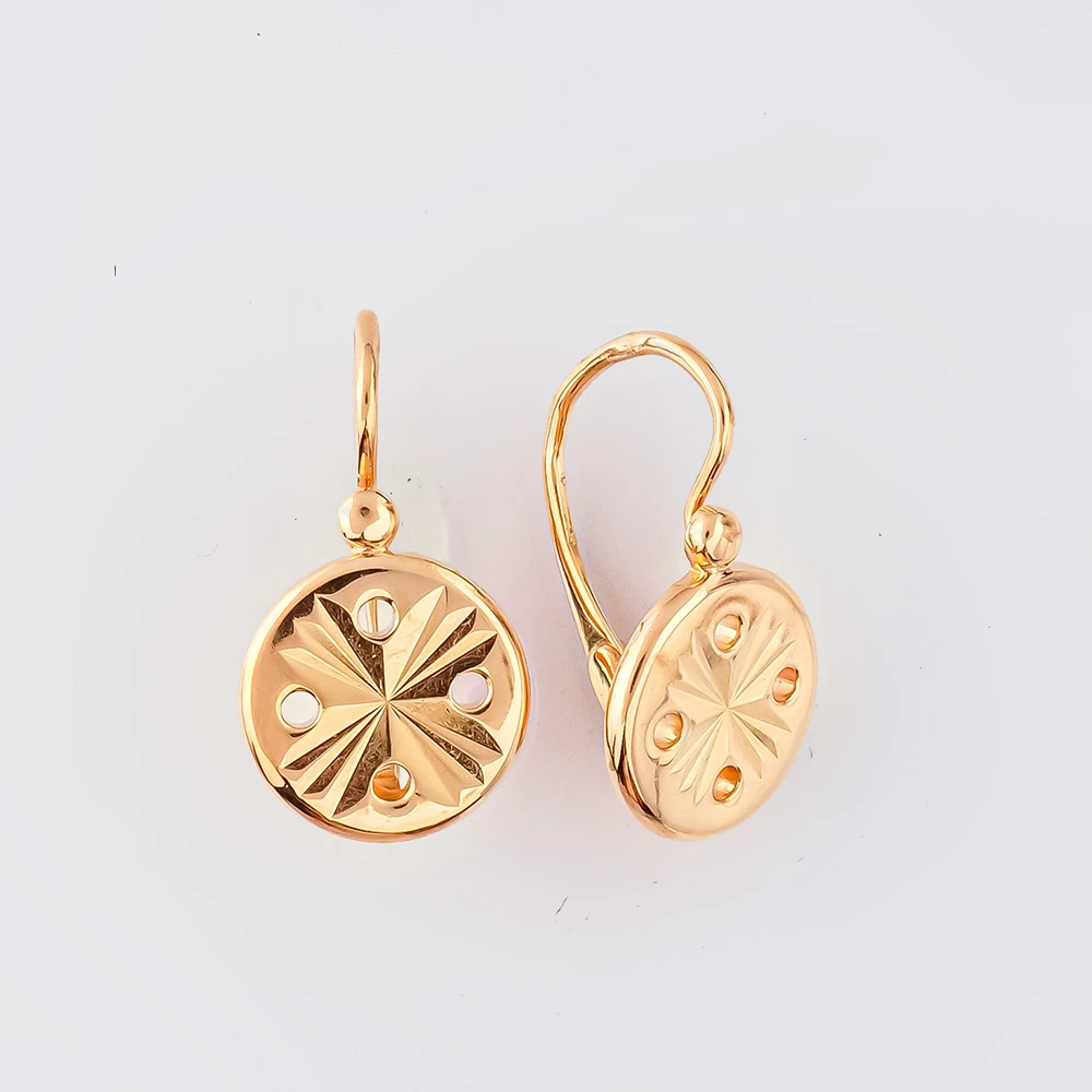 Серьги из красного золота 583 пробы