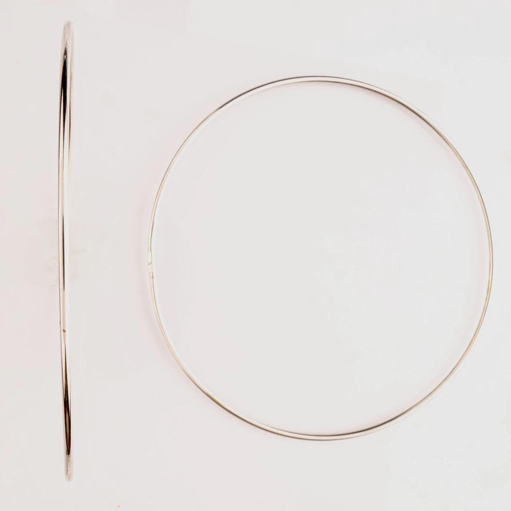 Серьги конго из белого золота 585 пробы