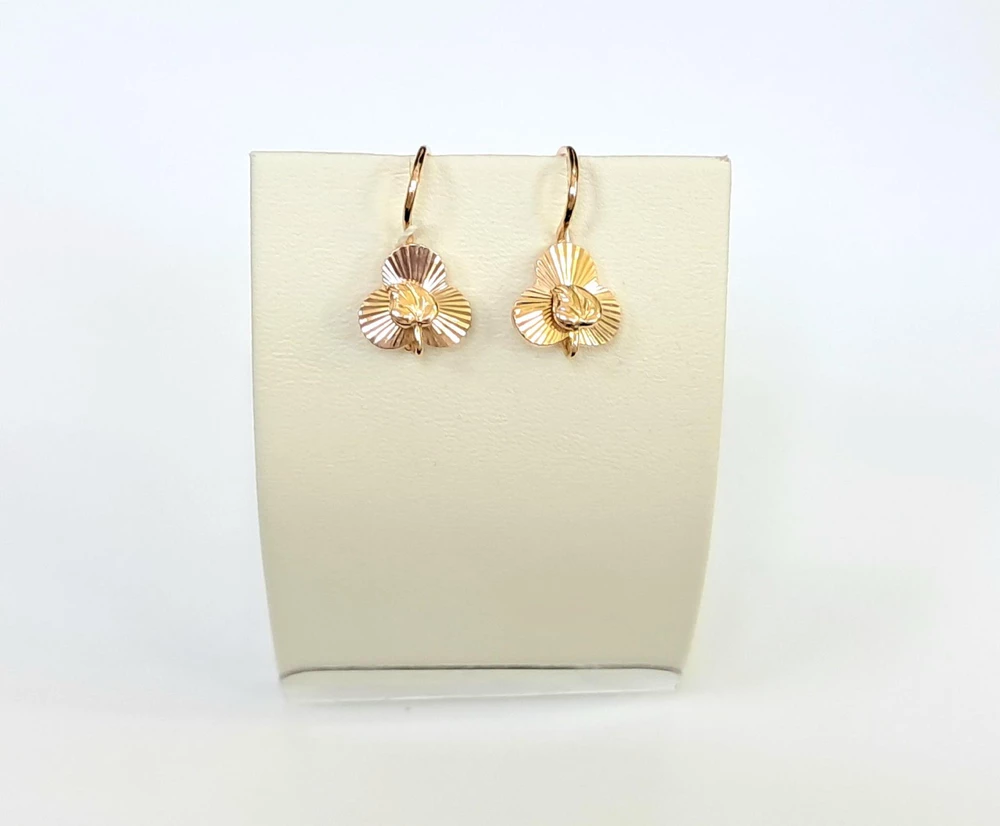 Серьги из желтого золота 583 пробы