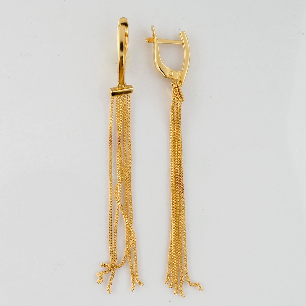 Серьги из желтого золота 585 пробы