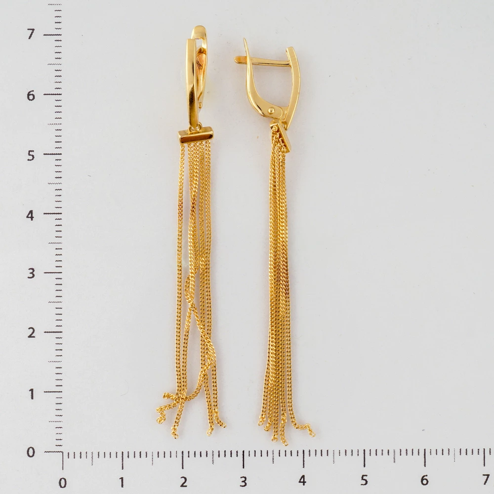 Серьги из желтого золота 585 пробы