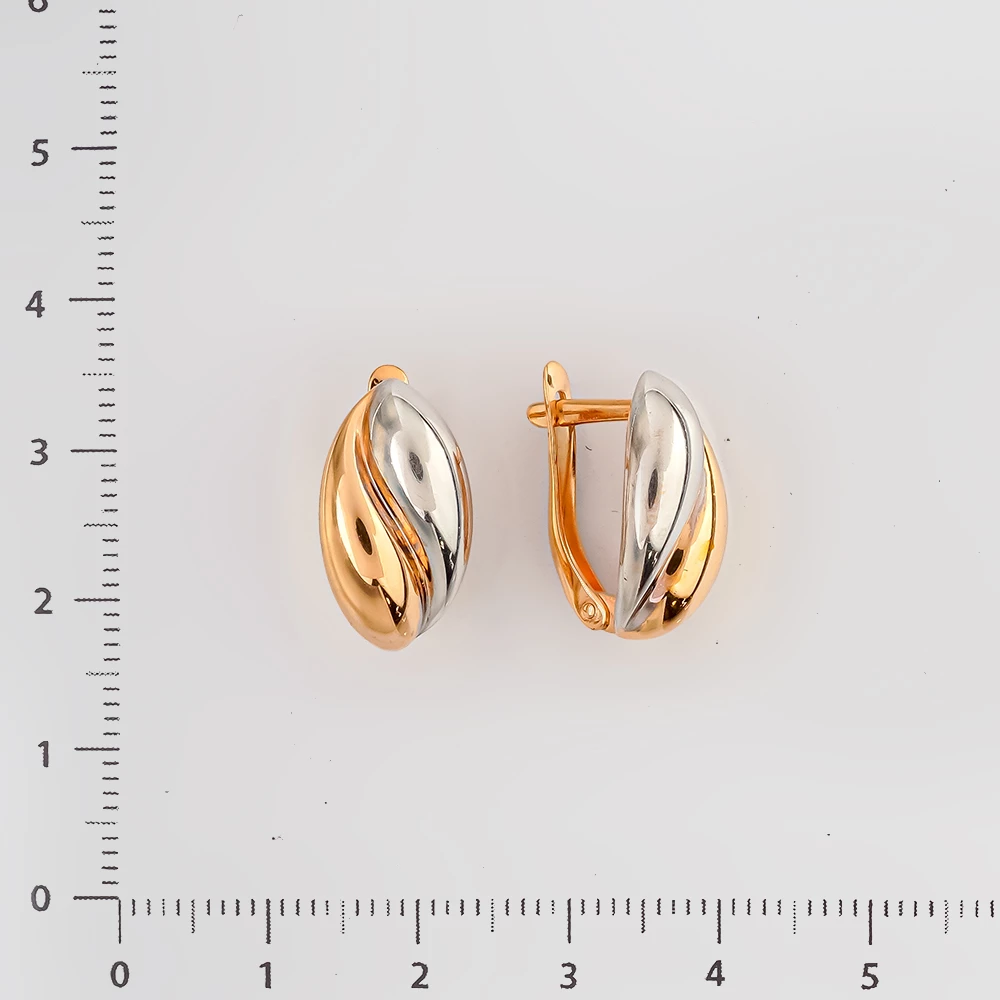 Серьги из красного золота 585 пробы