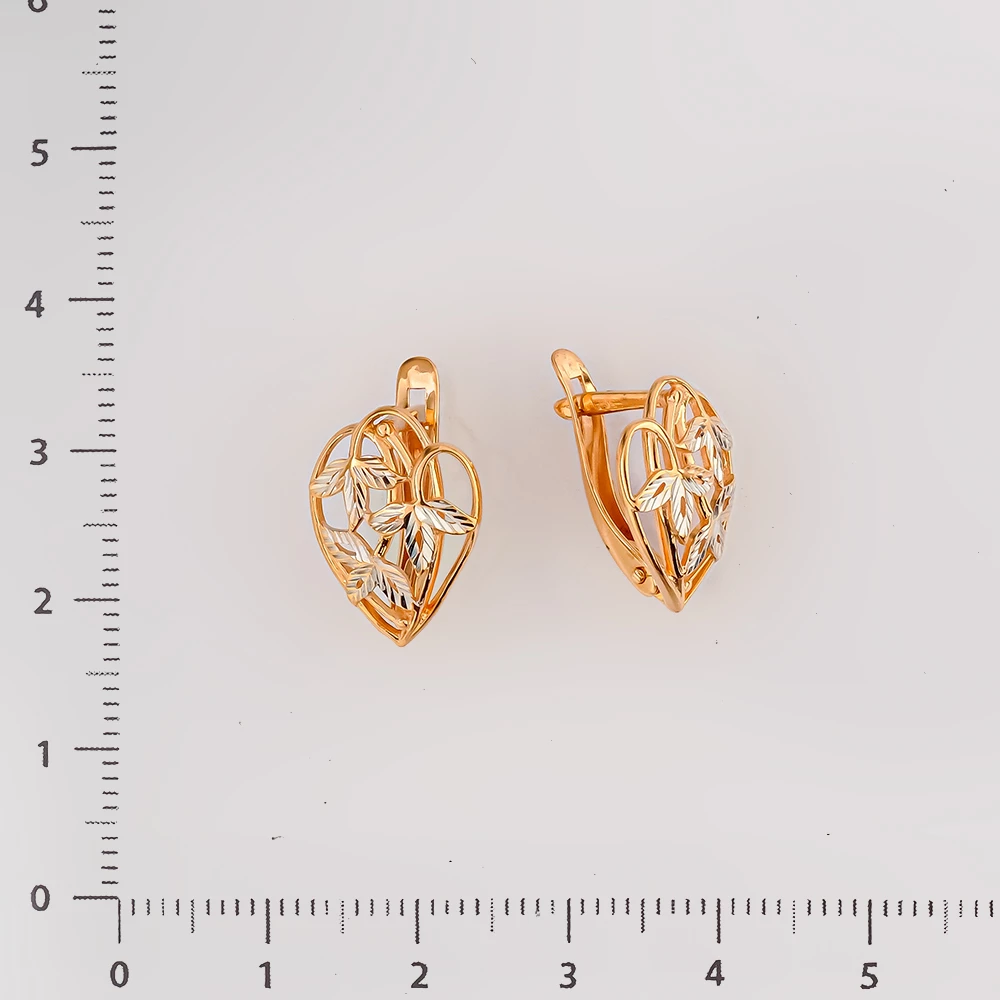 Серьги из красного золота 585 пробы