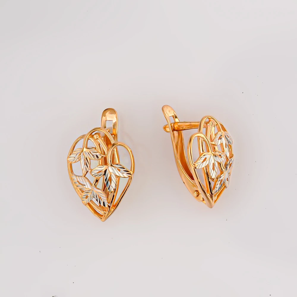 Серьги из красного золота 585 пробы