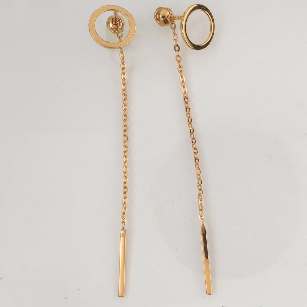 Серьги из красного золота 585 пробы