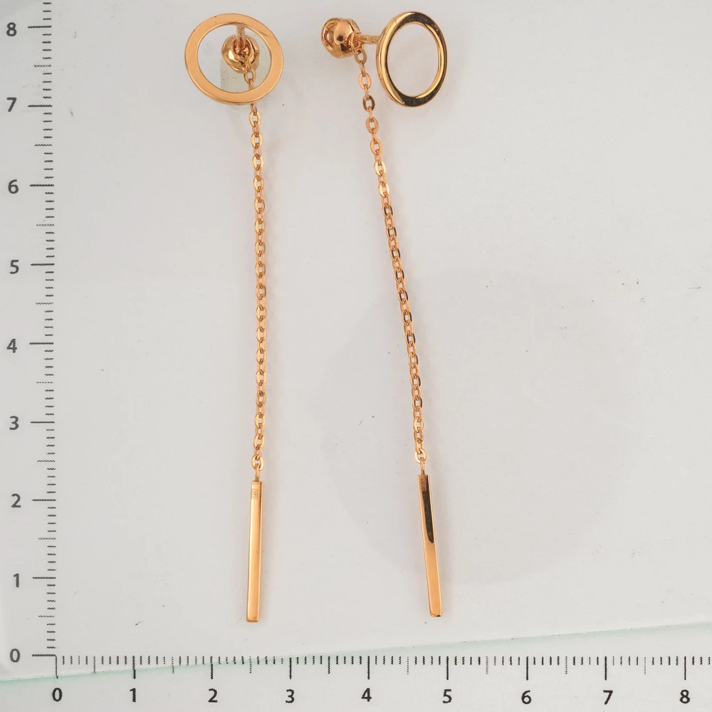 Серьги из красного золота 585 пробы