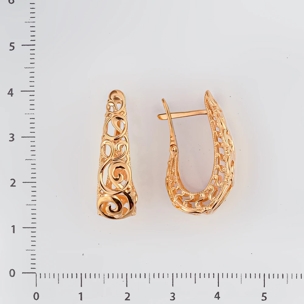 Серьги из красного золота 585 пробы