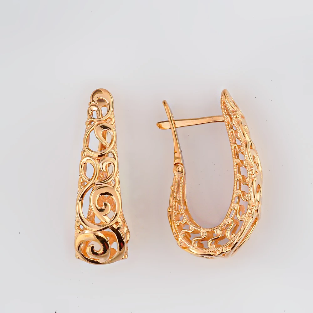 Серьги из красного золота 585 пробы