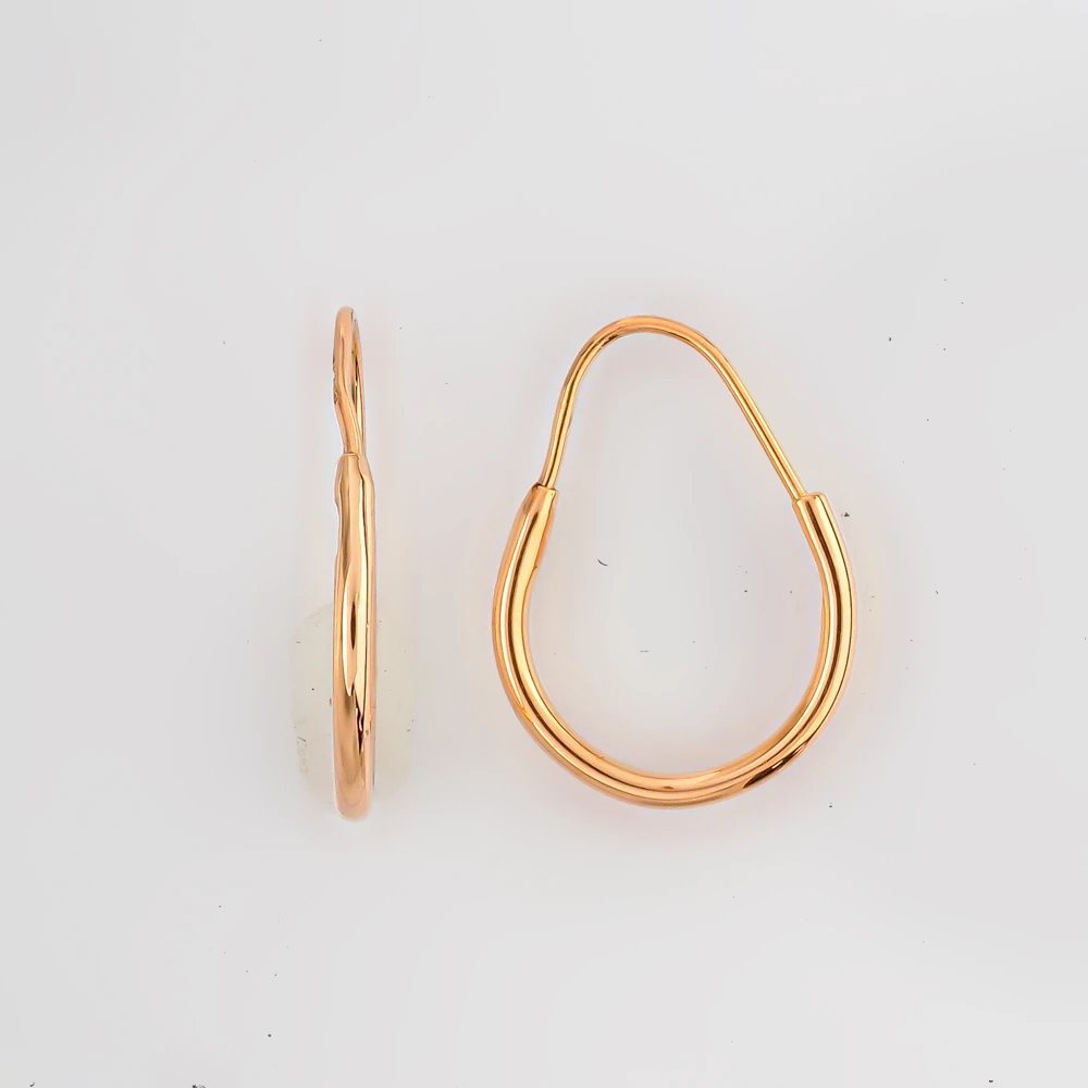 Серьги конго из красного золота 583 пробы