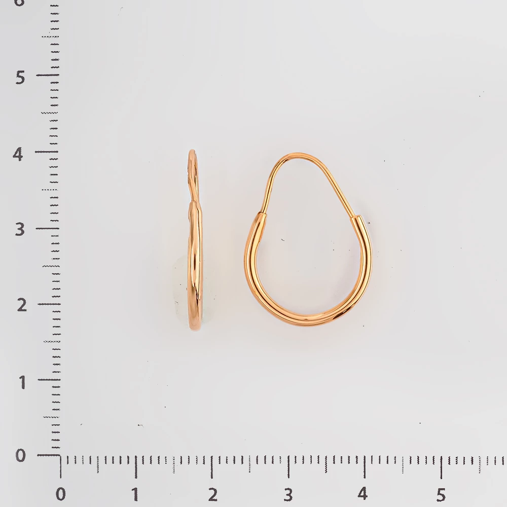 Серьги конго из красного золота 583 пробы