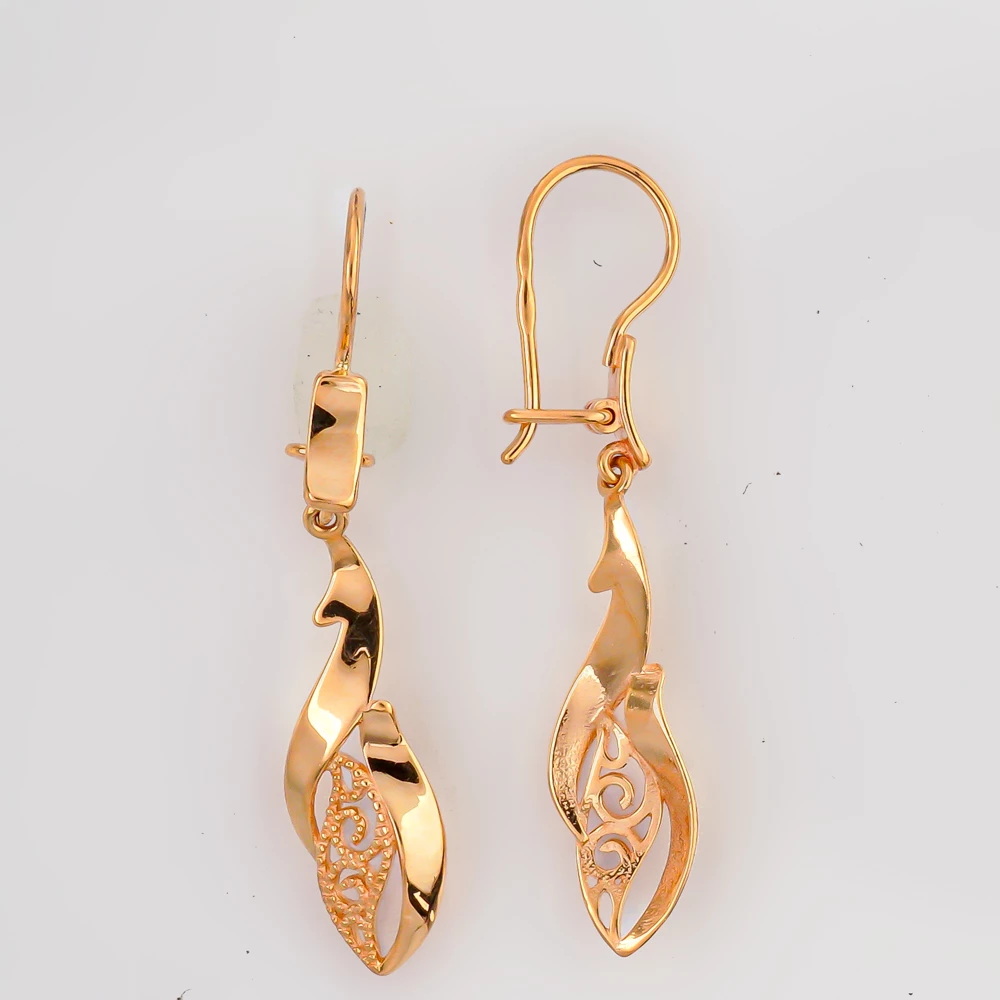 Серьги из красного золота 585 пробы