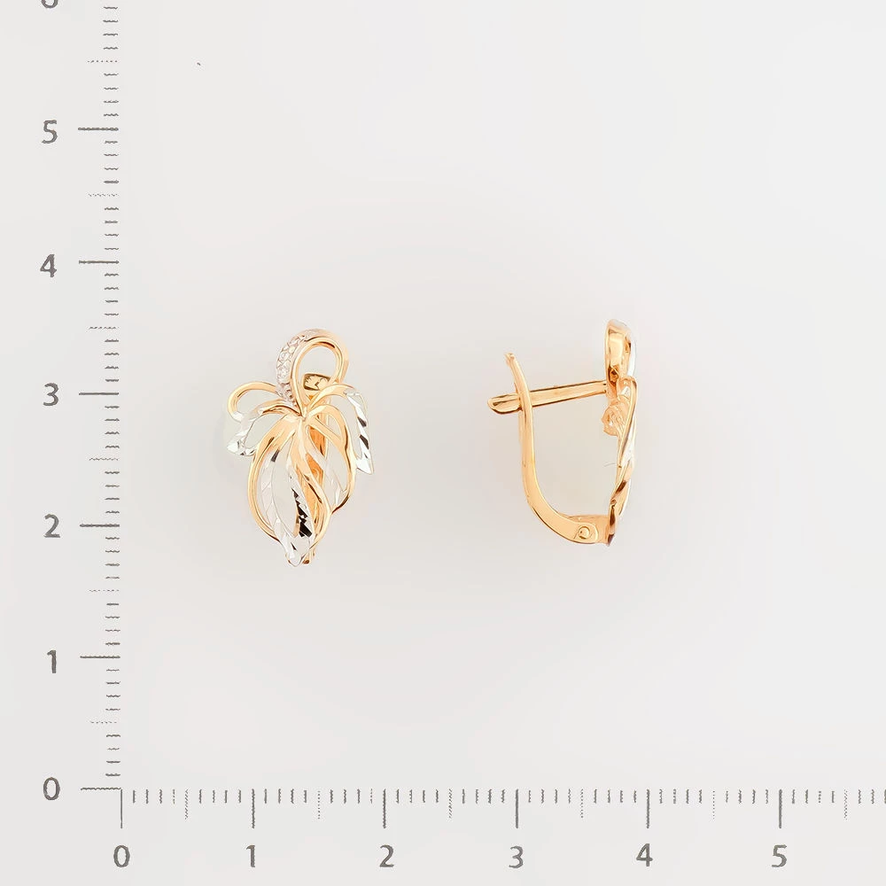 Серьги из красного золота 585 пробы