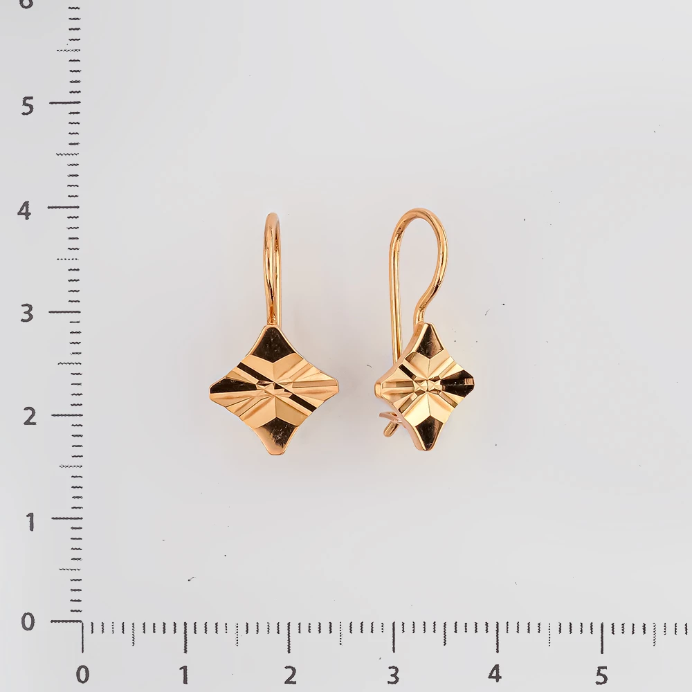 Серьги из красного золота 585 пробы