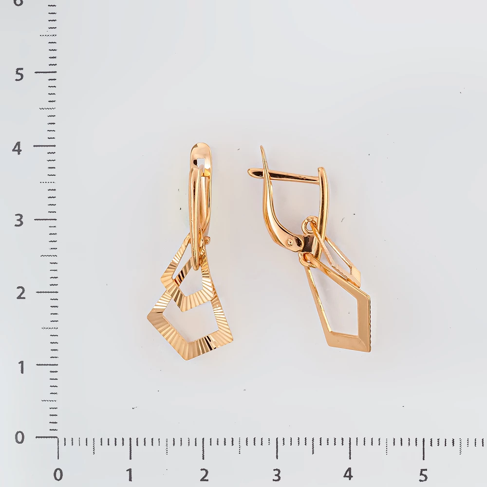 Серьги из красного золота 585 пробы
