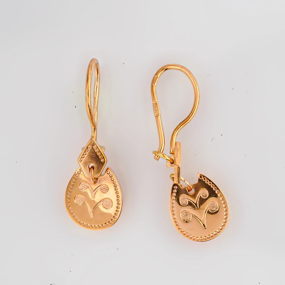 Серьги из красного золота 583 пробы