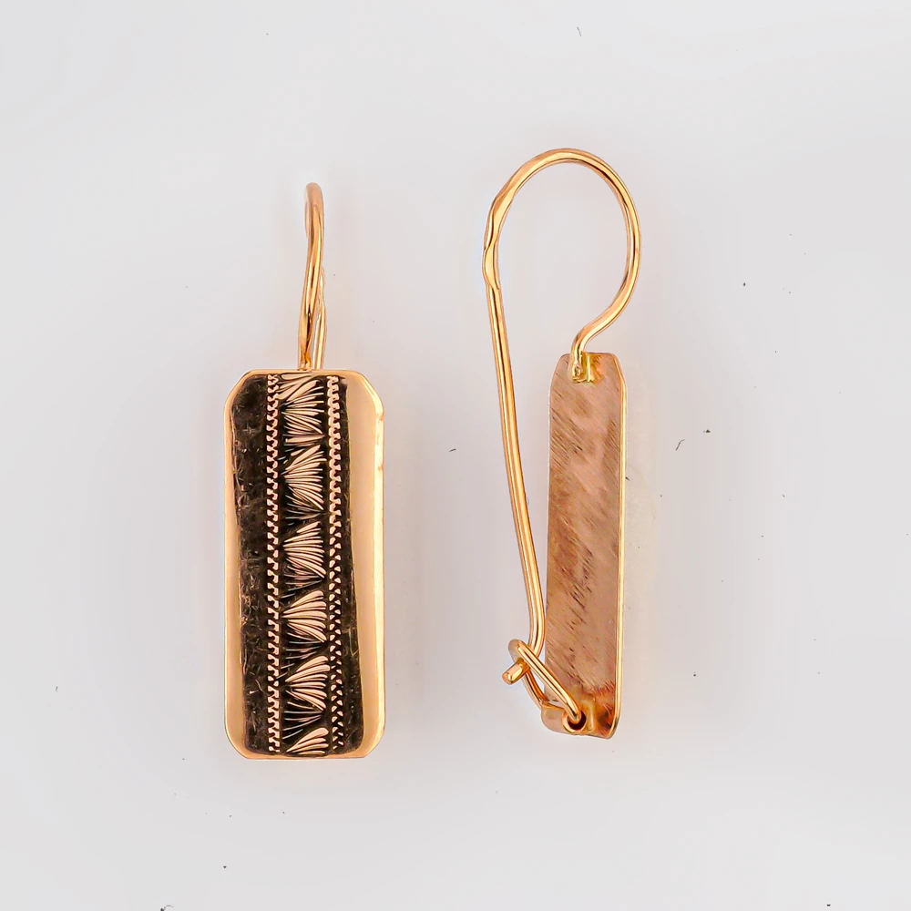 Серьги из красного золота 585 пробы