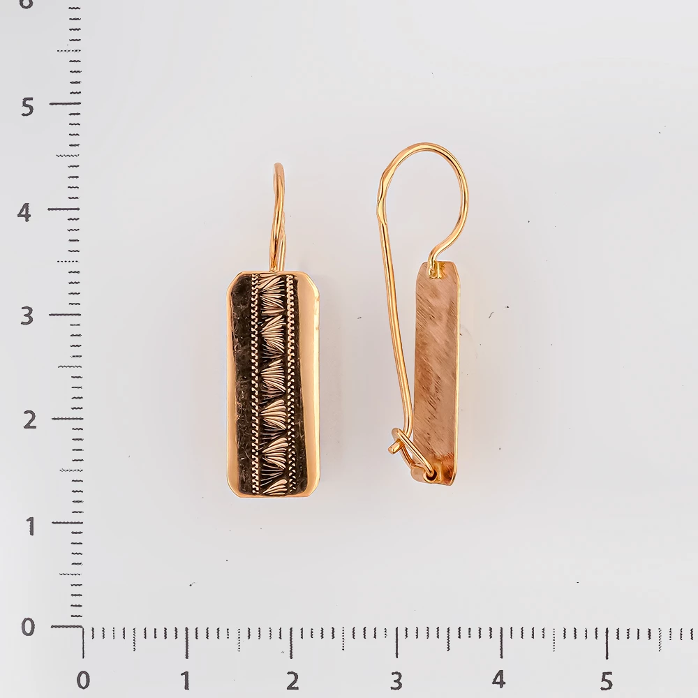 Серьги из красного золота 585 пробы