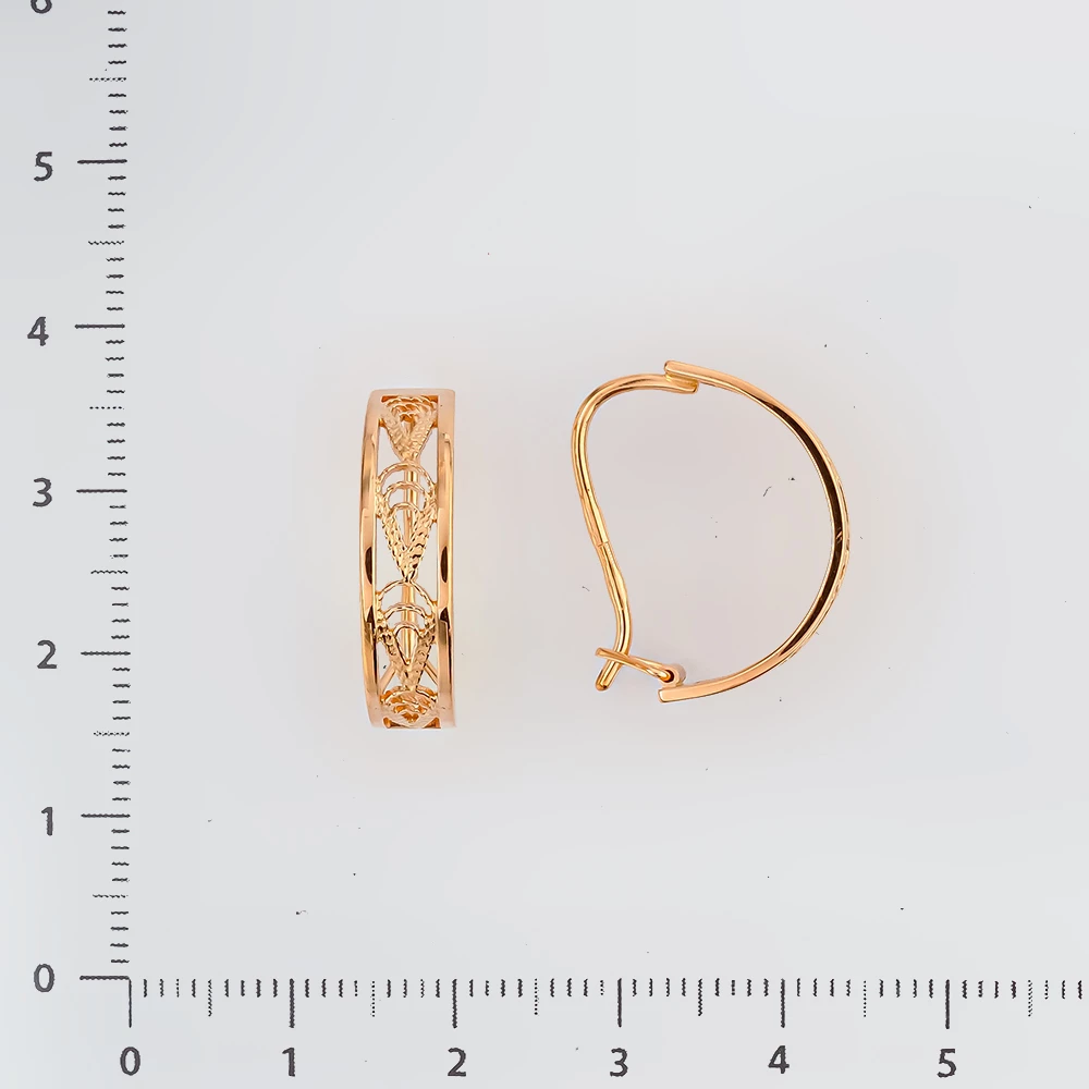 Серьги из красного золота 585 пробы