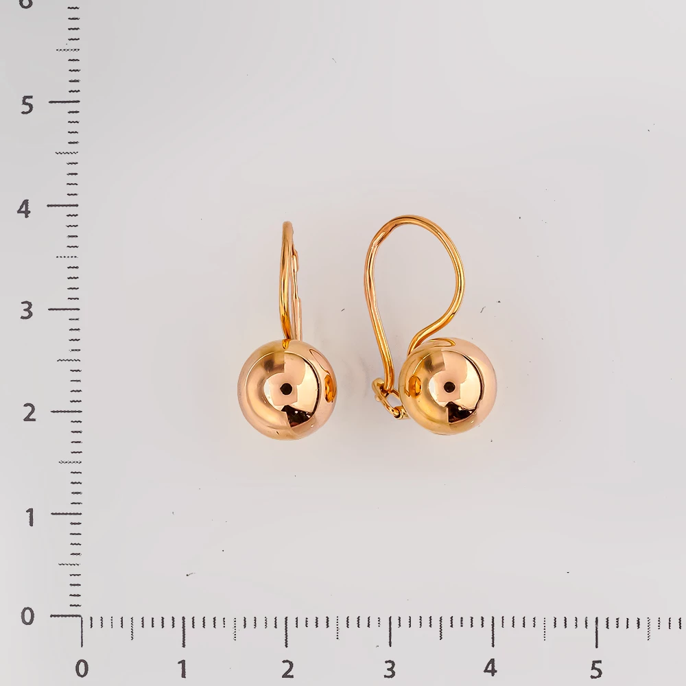 Серьги из красного золота 583 пробы