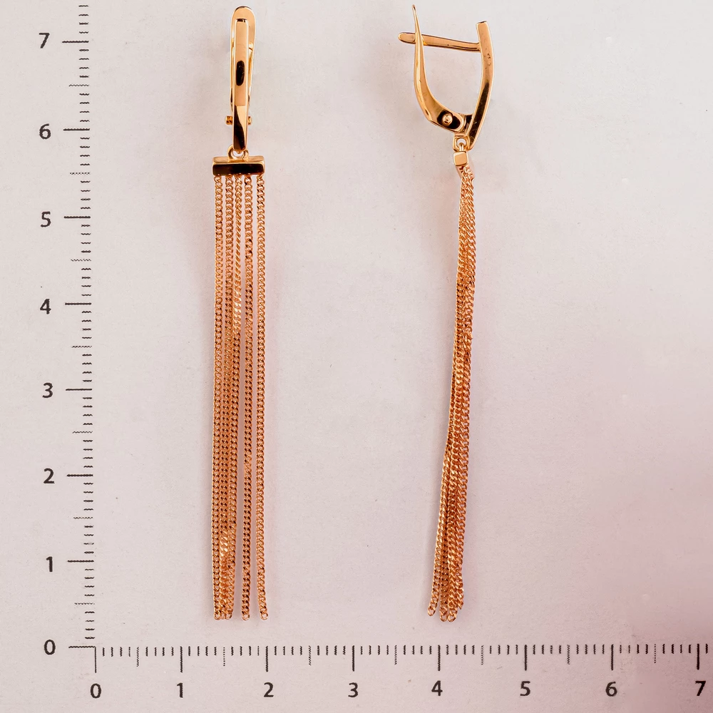 Серьги из красного золота 585 пробы
