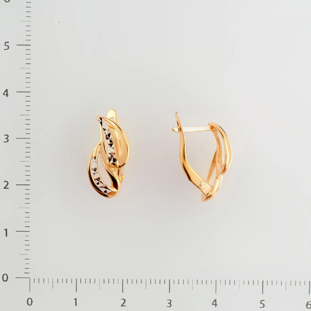Серьги из красного золота 585 пробы