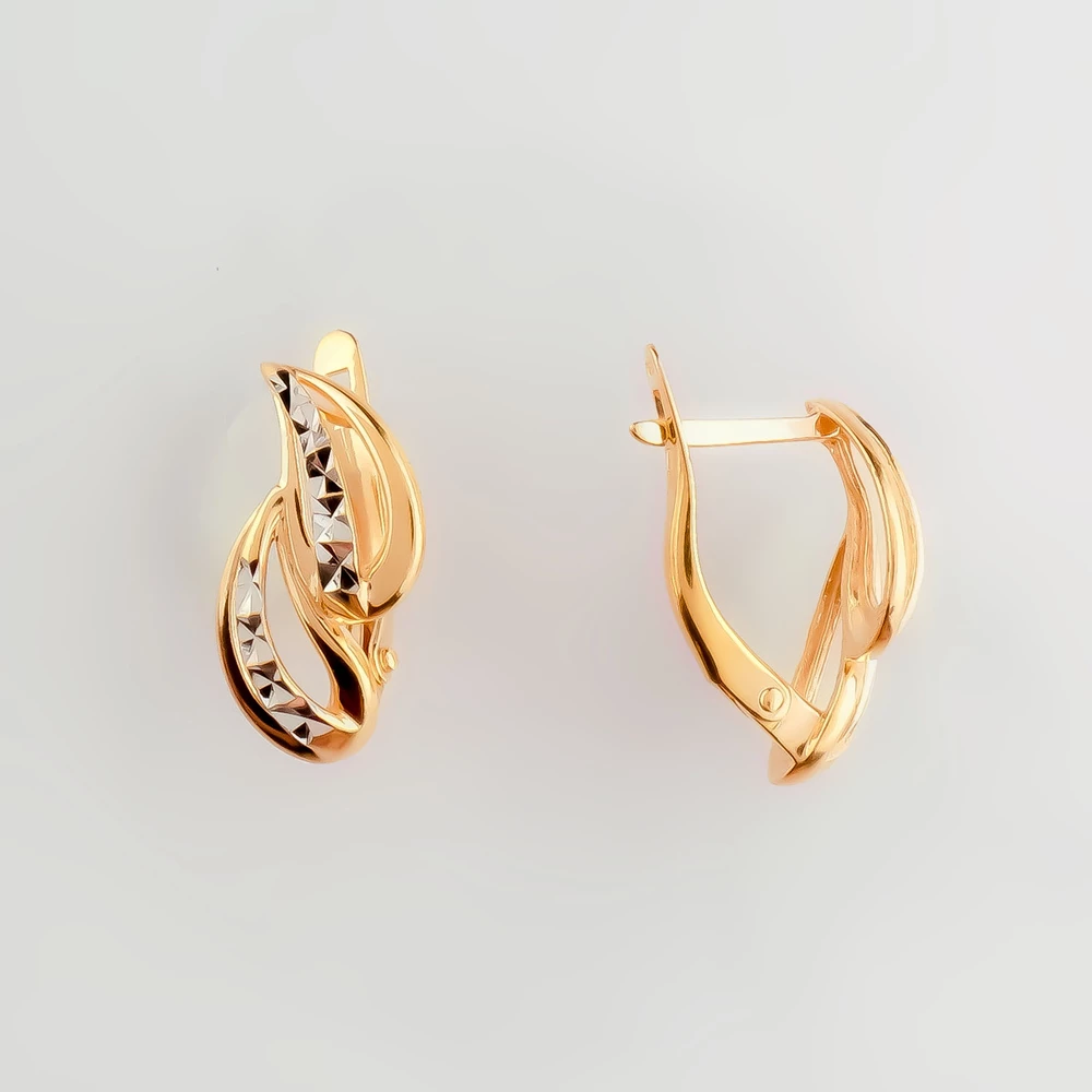 Серьги из красного золота 585 пробы