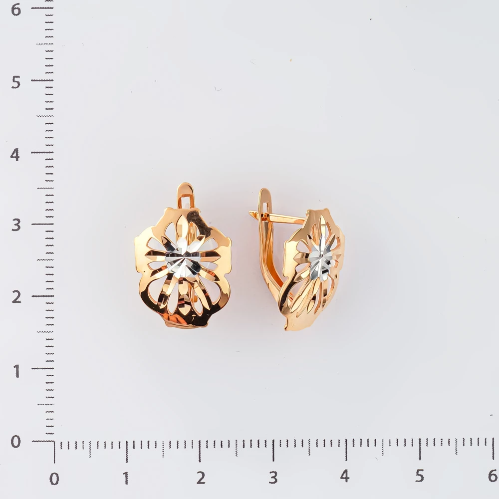 Серьги из красного золота 585 пробы
