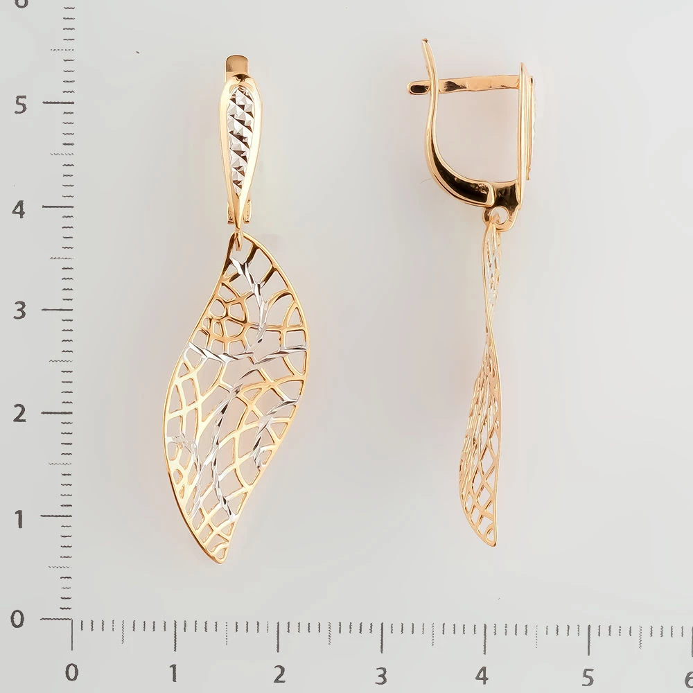 Серьги из красного золота 585 пробы