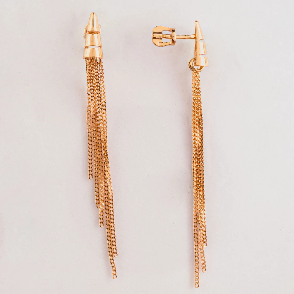 Серьги из красного золота 585 пробы