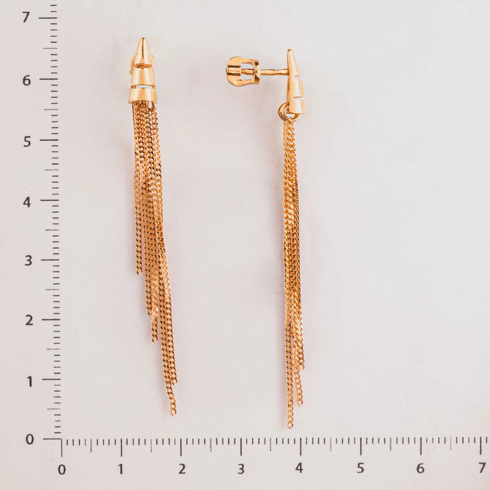 Серьги из красного золота 585 пробы