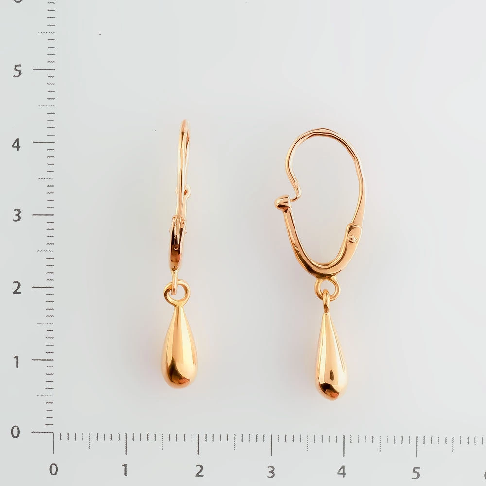 Серьги из красного золота 585 пробы