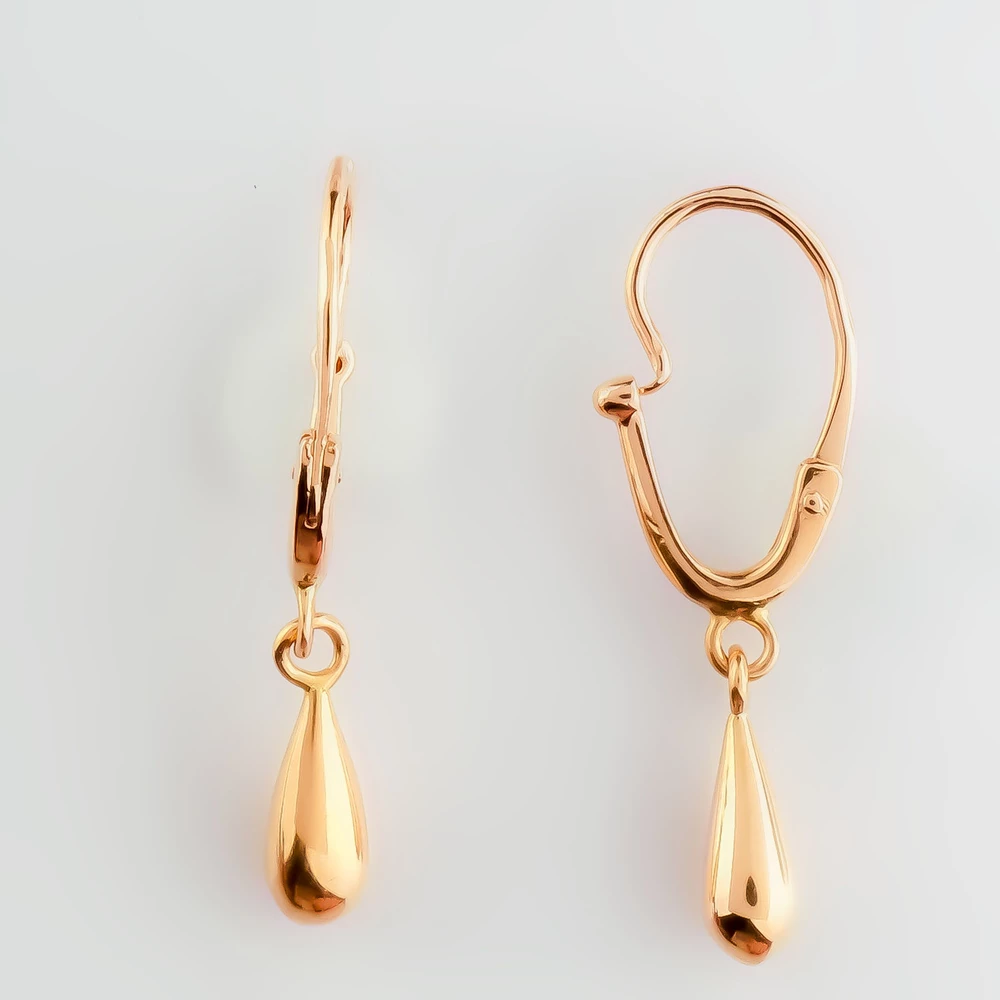 Серьги из красного золота 585 пробы