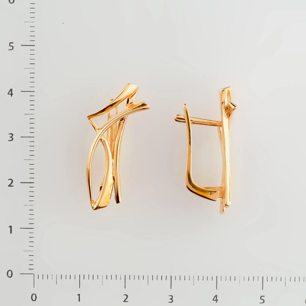 Серьги из красного золота 585 пробы