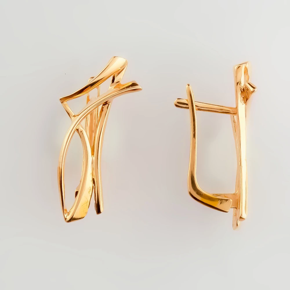 Серьги из красного золота 585 пробы