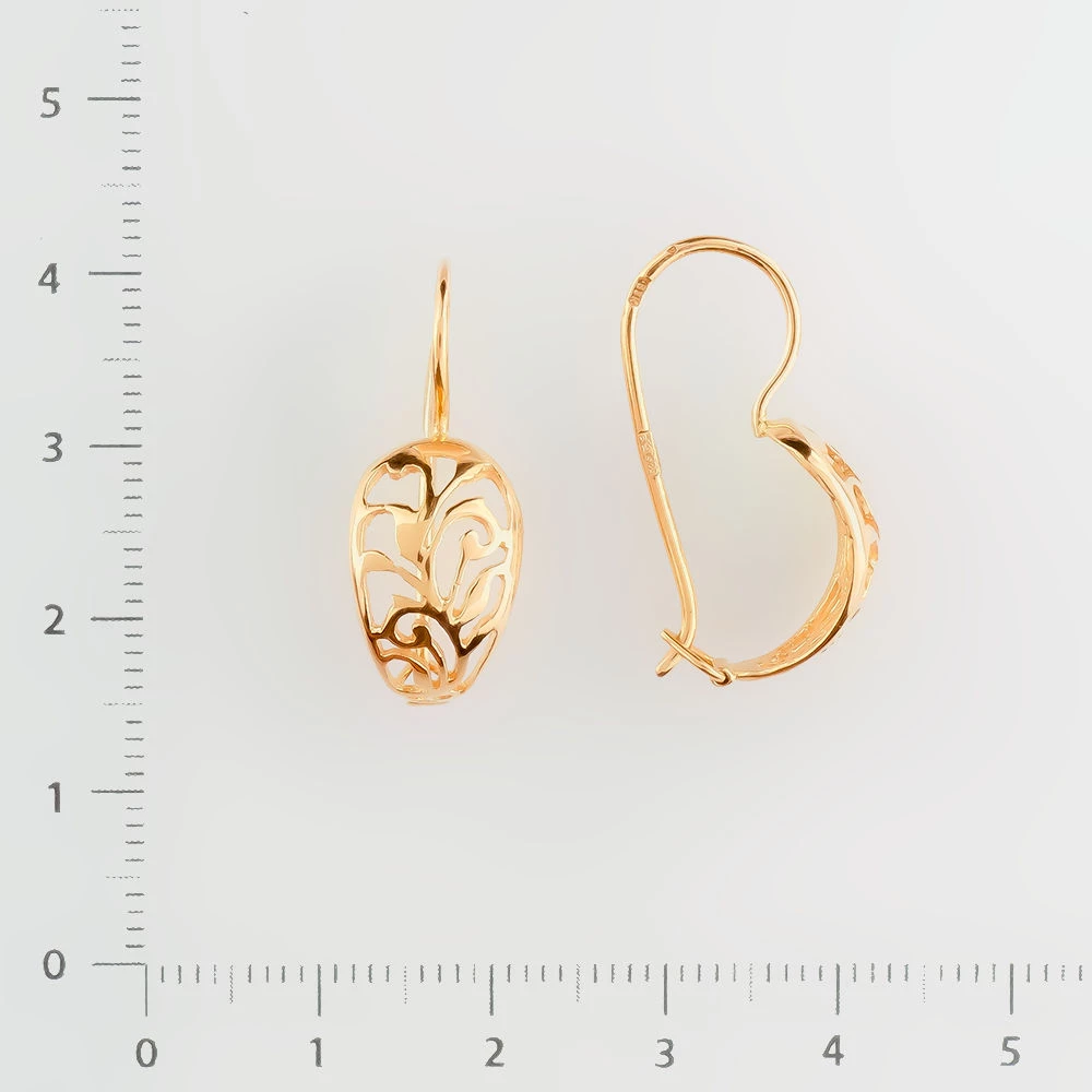 Серьги из красного золота 583 пробы