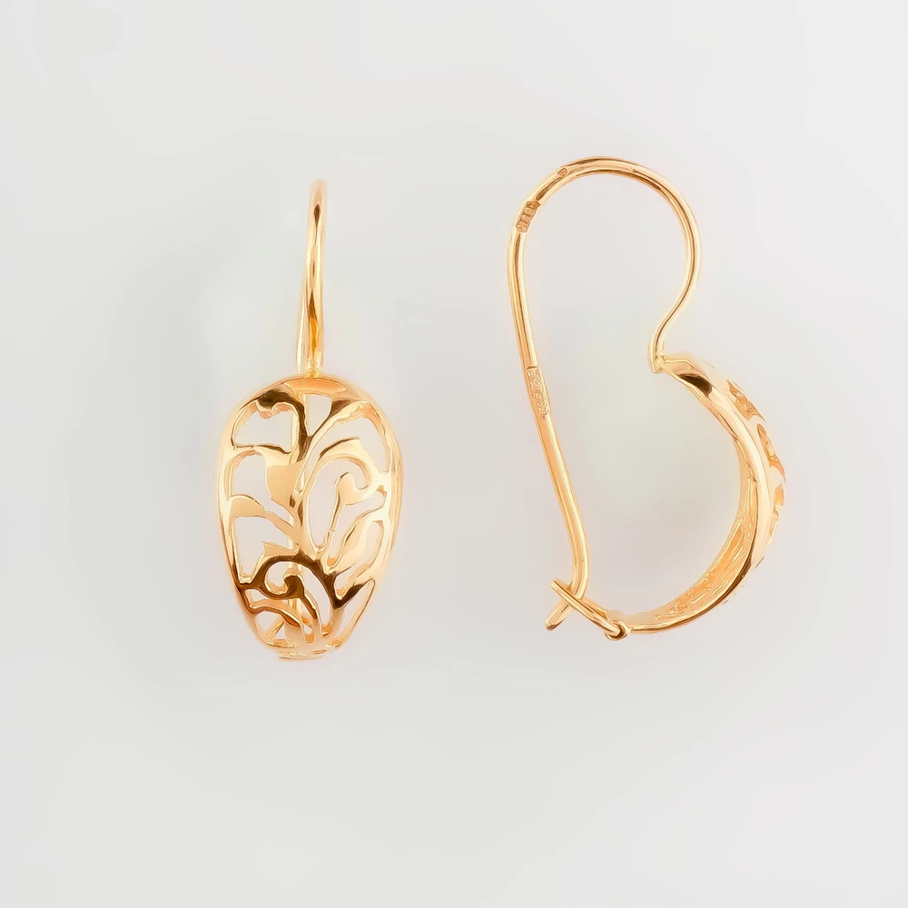 Серьги из красного золота 583 пробы