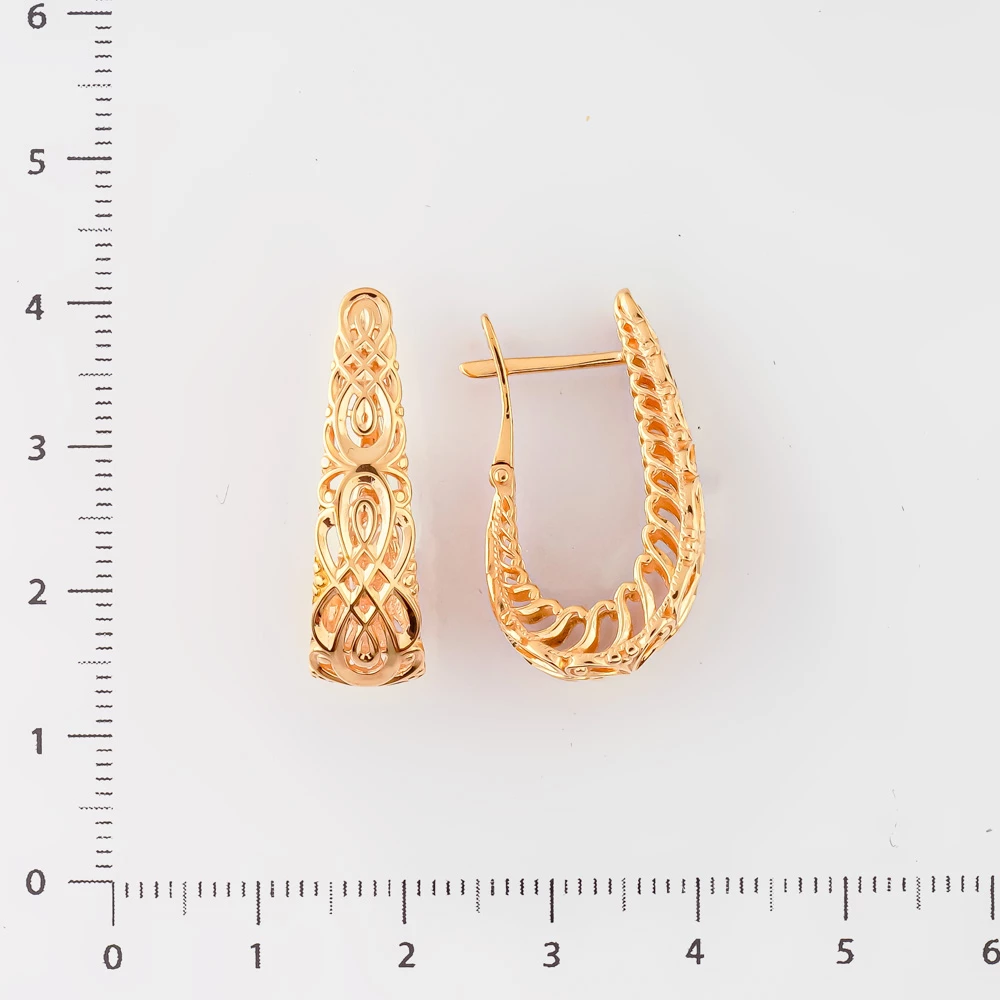 Серьги из красного золота 585 пробы